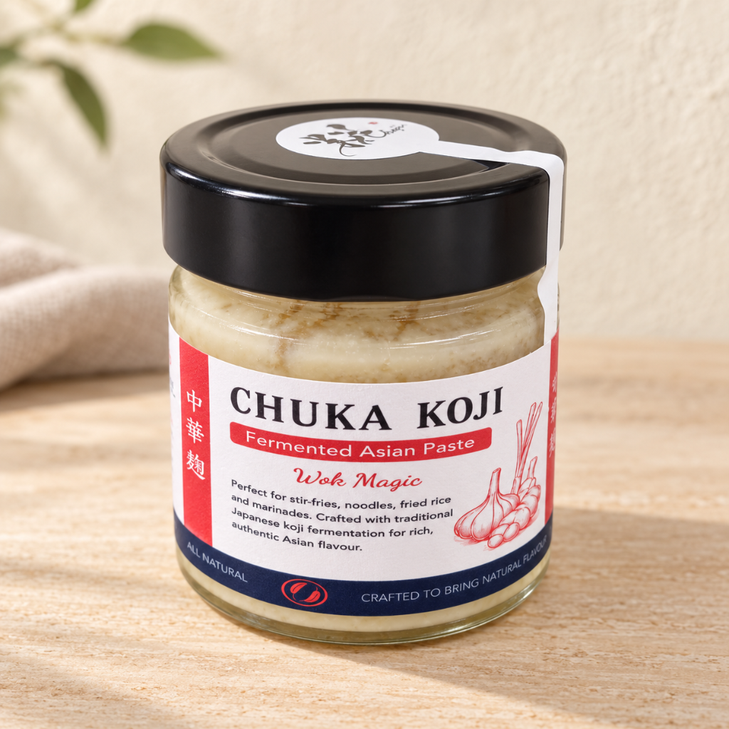 Jar of Asian koji (Chuka koji)